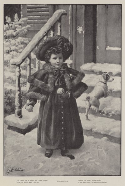 Snebolde (litho) af English School