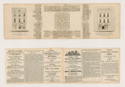 Soho Square, Talliss London Street Views, ca 1838 af English School
