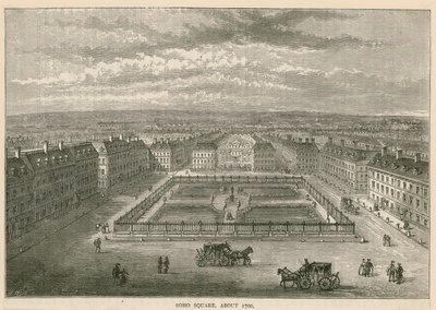 Soho Square, omkring 1700 af English School