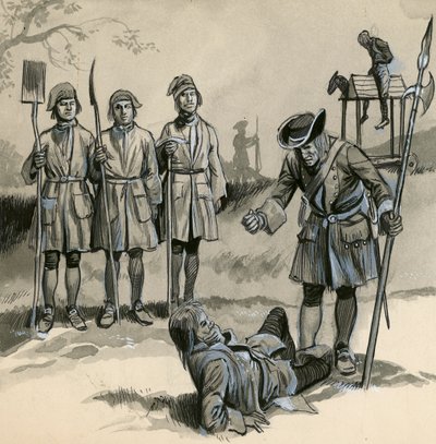 Soldaten in der Regierungszeit von Königin Anne von English School