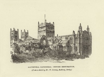 Southwell Cathedral, før restaurering af English School