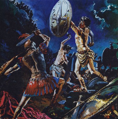 Spartacus oprør mod romerne af English School