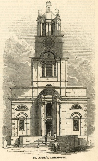 St Annes Church, Limehouse, London af English School