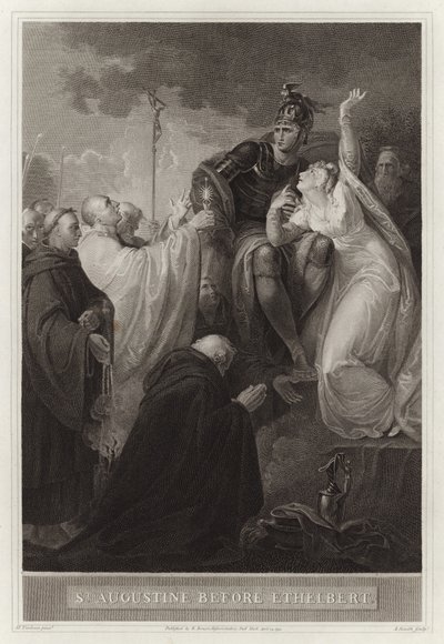 St Augustine før Ethelbert af English School