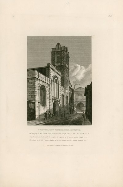 St Bartholomew Church, Royal Exchange, London af English School