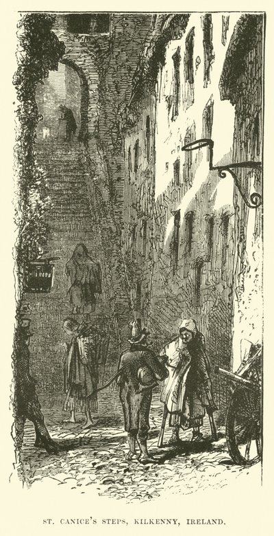 St Canices Steps, Kilkenny, Irland af English School