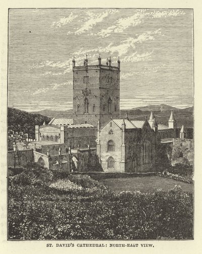 St Davids Cathedral, North-East View af English School