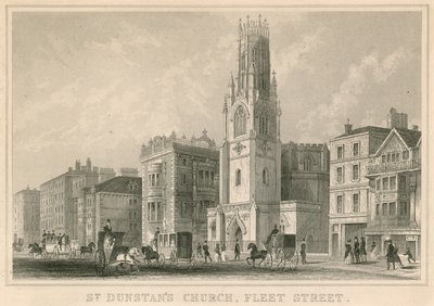 St Dunstans Church, Fleet Street, London af English School