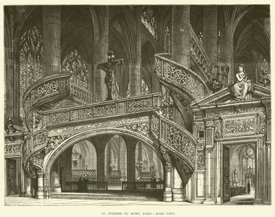 St Etienne du Mont, Paris, Rood Loft (kobberstik) af English School