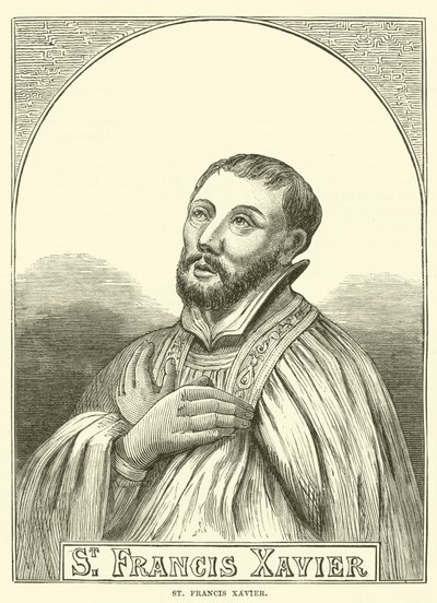 St Francis Xavier (gravering) af English School
