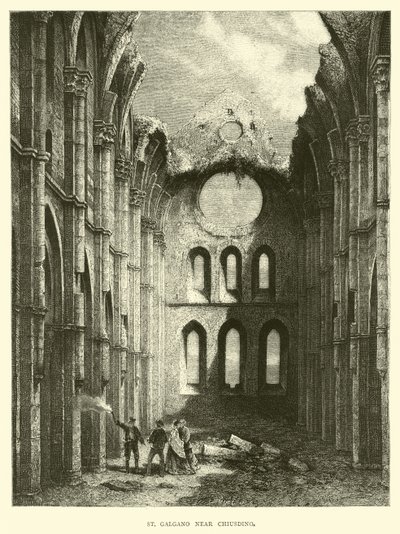 St Galgano nær Chiusdino af English School