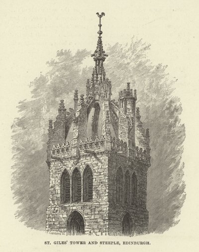 St Giles Tower and Steeple, Edinburgh af English School