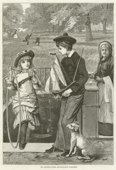 St Govers Well, Kensington Gardens  af English School