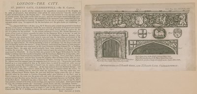St Johns Gate, Clerkenwell af English School
