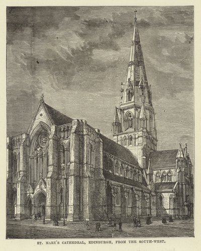 St Marys Cathedral, Edinburgh, fra sydvest af English School