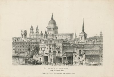 St Pauls Cathedral fra Southwark Bridge af English School