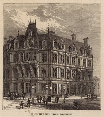 St Stephens Club, Thames Embankment af English School