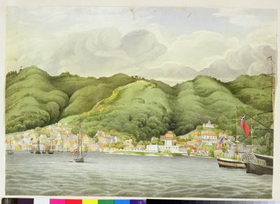 St. Thomas, ca. 1832 (wc på papir) af English School