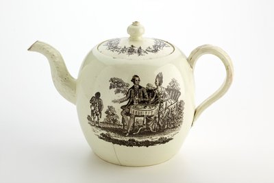 Staffordshire Wedgwood tekande, ca. 1775-85 (cremeware) af English School
