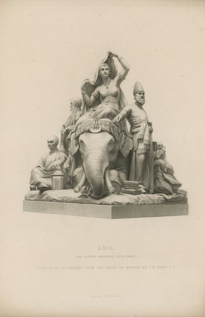 Statue, der forestiller Asien, som pryder Albert Memorial af English School