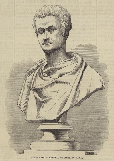 Statue af Campbell, af Patrick Park (gravering) af English School