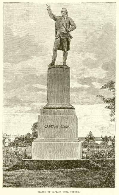 Statue af kaptajn Cook, Sydney af English School
