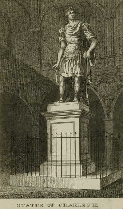 Statue af Charles II af English School