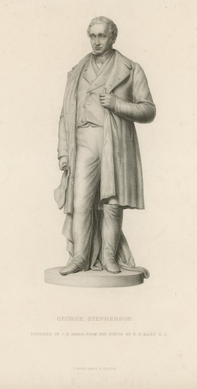 Statue af George Stephenson af English School