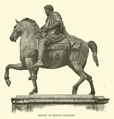 Statue af Marcus Aurelius af English School