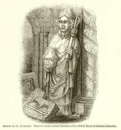 Statue af St. Cuthbert af English School