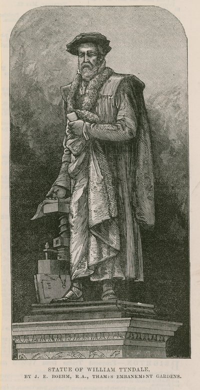 Statue af William Tyndale af English School