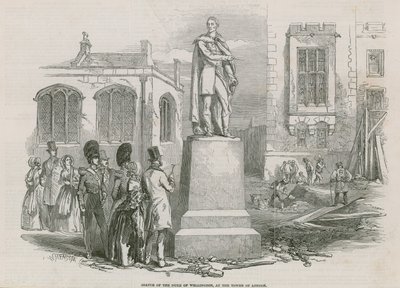 Statue af hertugen af Wellington ved Tower of London af English School