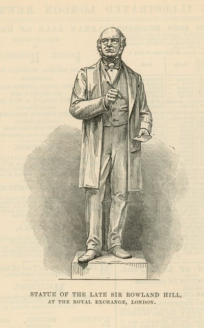 Statue af afdøde Sir Rowland Hill af English School