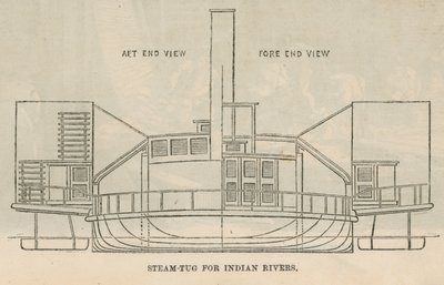 Dampslæbebåd til indiske floder af English School