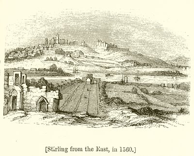 Stirling fra øst, i 1560 af English School