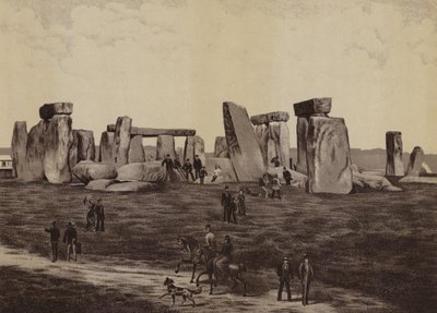 Stonehenge (litho) af English School