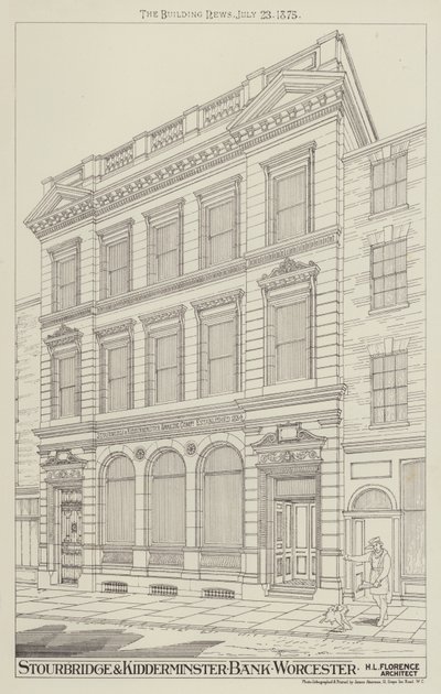 Stourbridge og Kidderminster Bank, Worcester (gravering) af English School