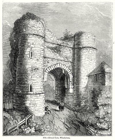 Strand Gate, Winchelsea (gravering) af English School