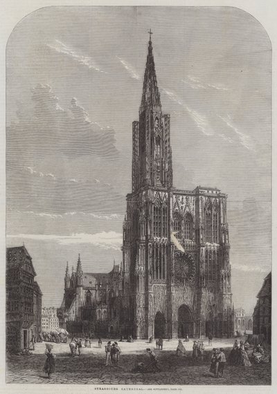 Strasbourg katedral (gravering) af English School