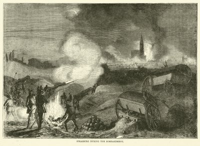 Strasborg under bombardementet, september 1870 af English School