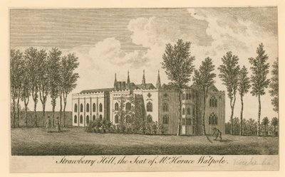 Strawberry Hill, Twickenham, London; hr. Horace Walpoles sæde af English School