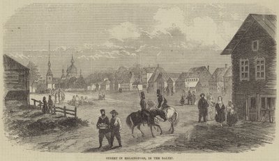 Gade i Helsingfors, i Østersøen (gravering) af English School