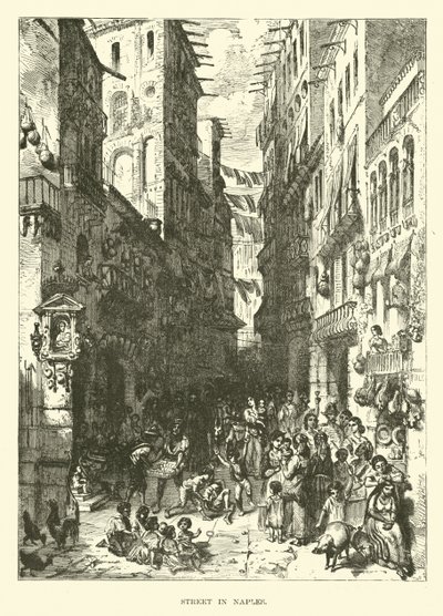 Gade i Napoli af English School