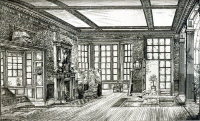 Studie for James Tissot Esquire, Grove End Road, 1874 (litho) (bw foto) af English School