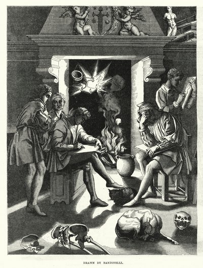 Studie af Baccio Bandinelli i det sekstende århundrede (gravering) af English School