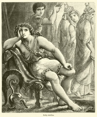 Sulky Achilles (gravering) af English School