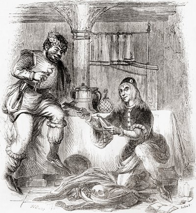 Sumpnour og Pardoner, fra Old England: A Pictorial Museum, udg. 1847 af English School