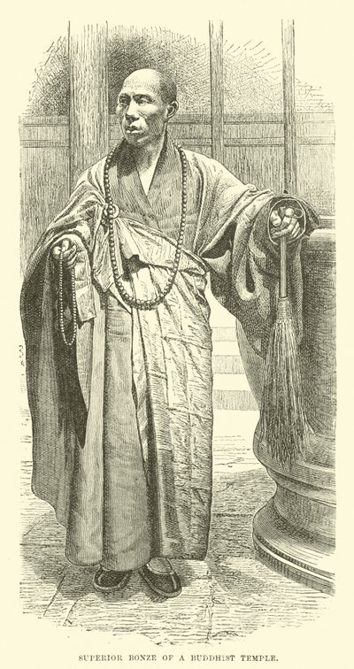 Superior Bonze of a Buddhist Temple  af English School