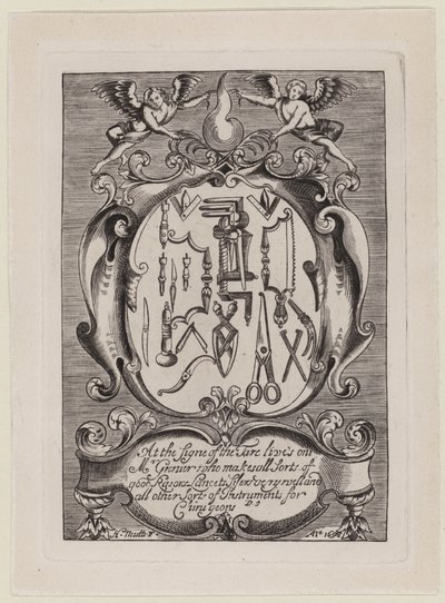 Kirurgisk instrumentmager, hr. Gronier, handelskort af English School