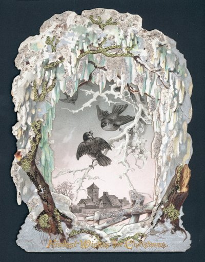 Svaler i sneen, julekort af English School